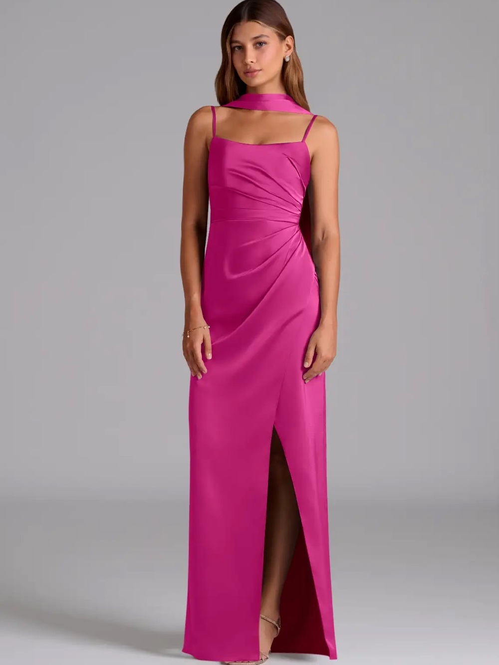 Azazi calandra Dress in fuchsia